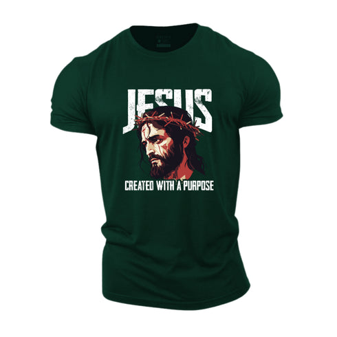 Men's Jesus Created With A Purpose Cotton T-Shirt